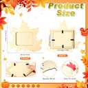 Amyhill 6 Pcs Fall DIY Picture Frames Thanksgiving Day Craft Wooden Maple Leaf Photo Frames Autumn Gifts for Friends DIY Maple Leaf Shaped Unfinished Wooden Photo Autumn Party Event Decorations