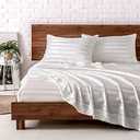 Satin Bed Sheets, King Size Sheets Set, 4 Pcs Silky Bedding Set Deep Pocket for Mattress King