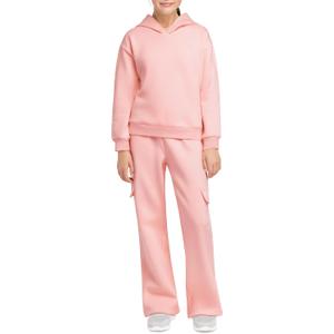 Stelle Girls 2 Pieces Sweatsuit Hoodies Sweatpants Sets 5-15Y (Pink, XS)