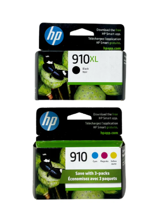 4-PACK HP 910XL BLACK & 910 COLOR INK