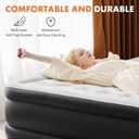 Sweetcrispy Weight Capacity 660 lbs Air Bed, Double Height, Non-Slip Bottom Design, Twin Air Mattress - 18" Inflatable Blow Up Airbed with Built-in High Capacity Pump for Home or Camping