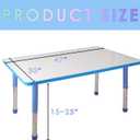 INNOVART 48” X 30” Dry Erase Rectangle Activity Table, Adjustable Height (15"-24") Magnetic Whiteboard Table with Ball Glides, Ideal for Writing & Drawing, Daycares, Preschools, Classroom, Home