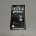 AquaSonic Genuine Standard Replacement Brush Heads | ADA Accepted | for Normal & Sensitive Teeth | Compatible with Many AquaSonic Toothbrush Handles (8 Pack Black)