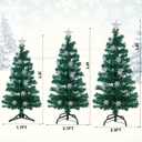 Prsildan 4 FT Fiber Optic Christmas Tree with Lights Artificial Xmas Trees