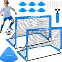 Kids Soccer Goal for Backyard Set - 2 Set of 6X4 / 4X3 ft Toddler Soccer Nets Training Equipment, Soccer Ball, Pop Up Portable Soccer Set for Kids and Youth Games and Training Goals Ages 3-16 Gift