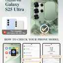 GVIEWIN for Samsung Galaxy S25 Ultra Case, [Slide Camera Cover & Built-in HD Screen Protector] [2 Front Frames] Shockproof Military Grade Protective Marble Phone Case 6.9" (Desert Dream/Green)