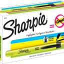 Sharpie Retractable Highlighters, Chisel Tip,  Yellow, 12 Count