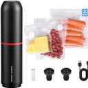 AIRMSEN Handheld Vacuum Sealer for Food with 33 PCS Reusable Bags and 2 PCS Vacuum Liquor Sealer for Food Preservation & Fresh, Kitchen Leftover Preservation, Meal Prep and Sous Vide Cook