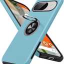 JAME for Google Pixel 9 Case/Google Pixel 9 Pro Case, Slim Fit Military Grade Shockproof Cover with Ring Holder Stand Kickstand Protective Phone Case for Google Pixel 9/9 Pro, Sierra Blue