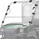 KEMIMOTO UTV Flip Windshield Compatible with Kawasaki Mule 3010 2003-2009 and Kawasaki Mule 3000 2005-2013, Scratch-Resistant Full Front Folding Clear Windshield