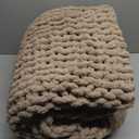 Madison Park Chenille Chunky Knit Handmade Throw Blanket, Luxuriously Soft Gift Blankets, Cottage Style Room Dcor, Lightweight & Breathable All Seasons Throw Blanket for Couch, 50" W x 60" L Brown