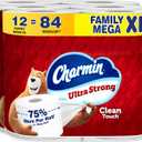 Charmin Ultra Strong Clean Touch Toilet Paper, 12 Family Mega XL Rolls = 84 Regular Rolls 