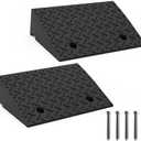 Heavy Duty Rubber Curb Ramp,2 PC 5.1" Rise Height,3 Tons(6600 LB) Capacity,Sidewalk Threshold Driveway Curb,Slope Ramps for Dock Bike Vehicle Wheelchair Warehouse Motorcycle (5.1 inch Height)