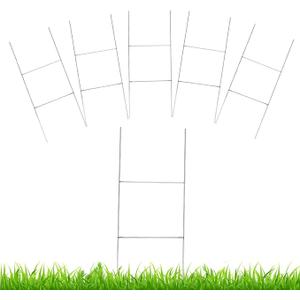 CPTC FLRAE 5 Pack Yard Sign Stakes Metal, 17.5'' x 7'' H Frames Yard Stakes for Signs