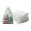 QIANF 20 Pcs White Small Organza Bags 6X9 inch for Wedding Favors with Drawstring, Mini Mesh Gift Bags Jewelry Pouch for Candy Bridal Shower Party Favor Baby Shower Christmas