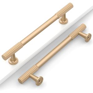 10 Pack 5''(128mm) Champagne Bronze Cabinet Pulls Kitchen Champagne Cabinet Handles for Cabinets Drawer Pulls Bathroom Hardware for Cupboard CK0083