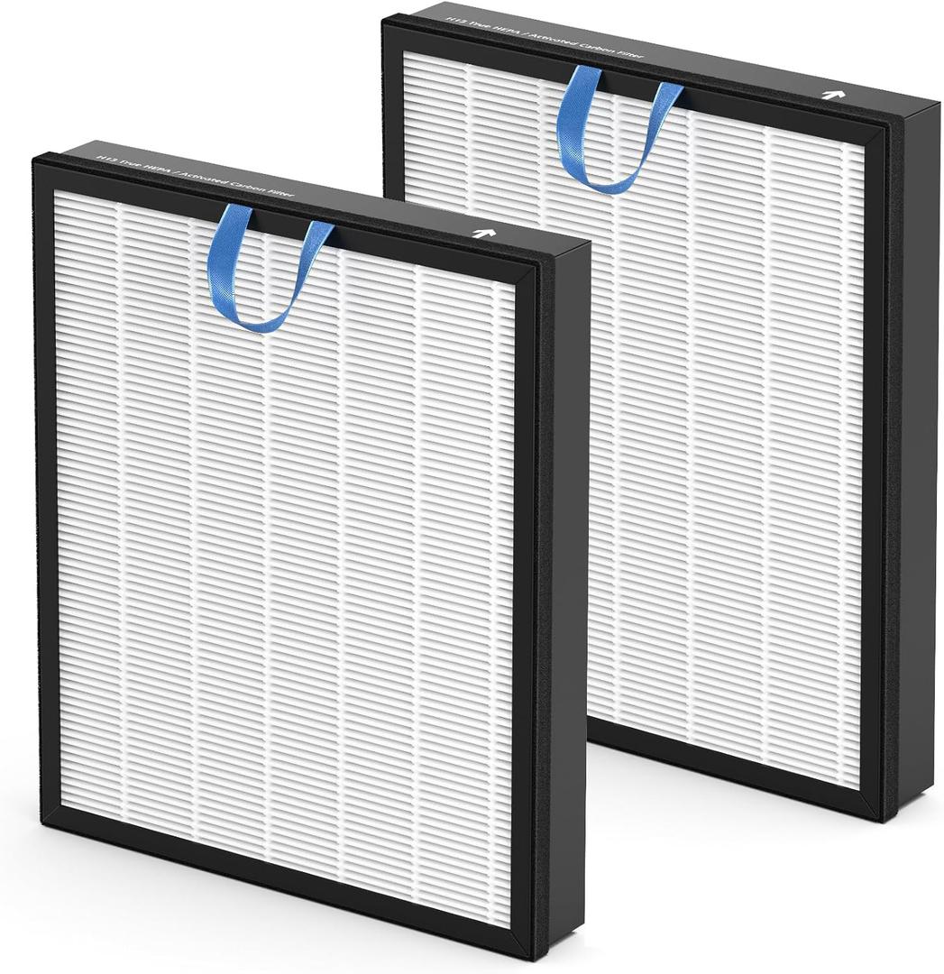 Vital 200S Replacement Filter for LEVOIT Vital 200S and Vital 200S-P Air Purifier, H13 True HEPA and High-Efficiency Activated Carbon Vital 200S-P Replacement Filter, Vital 200S-RF, Pack of 2, White