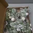 Ovveroche 10 Pcs Christmas Pine Branches Cones Picks Artificial Berry Stems Faux Christmas Greenery Spray Floral Picks Snowy Holly Pine Needles for Xmas Tree DIY Wreath Floral Party Decor, Red