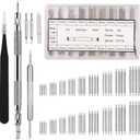 EFIXTK Watch Band Pins Kit -Watch Spring Bar-Bands Strap Removal Repair Tool with 3 Extra Tips Pins & 72PCS Heavy Duty 316 Stainless Steel Watch Pin