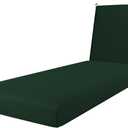 California Umbrella Outdoor Chaise Lounge Cushion, 24 x 78 Inch, Premium Outdoor Memory Foam, Fade Resistant Sunbrella Fabric, Patio Lounger Cushion with Fabric Ties, Forest Green