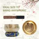 REGIS Tibetan Singing Bowl Set  Mindfulness, and Stress Relief zen decorBowl Handcrafted in Nepal for Healing and Mindfulness (gold, 4 inch)