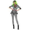 Morph Womens Black And White Striped Suit Sizes S-3XL, Halloween Costumes For Womens Halloween Costume, 3XL