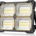 500W Led Work Light Rechargeable,42000MAh Solar Portable Light, 42000LM Magnetic Work Lights, 326 Led Battery Work Lights with Stand 5 Lights Modes IP66 Waterproof for Outdoor Camping Car Repairing