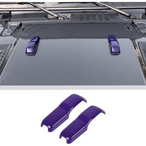 Voodonala Hood Hinge Cover Trim Exterior Accessories Decoration for 2018-2025+ Jeep Wrangler JL JLU Sports Sahara Freedom Rubicon Unlimited Gladiator JT 2-Door & 4-Door 2PCS Purple