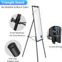 Easel Whiteboard - Magnetic Portable Dry Erase Easel Board 36 x 24 Tripod Whiteboard Height Adjustable Flipchart Easel Stand White Board for Office or Teaching at Home & Classroom (Black)