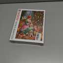 Victorian Lady and Dog Jigsaw Puzzles 1000 Pieces Christmas Tree Art Jigsaw Puzzles for Challenging Family Activity Games DIY Handwork Puzzle for Home Wall Decor Gifts 20x27 Inches (Santa-09)