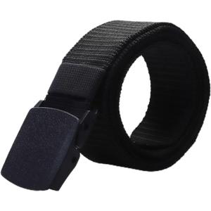 Tactical Belt for Men, Nylon Webbing with Quick Release Plastic Buckle,50" Extra Long Heavy Duty Utility Belt (Black)
