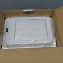 ELPHECO Bathroom Trash Can with Lid 2.6 Gallon Smart Trash Can Slim Motion Sensor Garbage Can Automatic Stainless Steel Wastebasket Bathroom Decor for Bedroom Office Toilet White