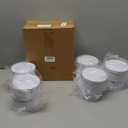 Hicarer 10 Pack Pure White Cookie Tins with Lids Round Mini Cake Gift Metal Empty Tin Cookies Container Tin Cans with Lids for Cakes Tinplate Box for Storing Snack Chocolate Baking