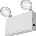 TANLUX New York City Approved Emergency Light, Emergency Lights with Battery Backup, White Steel Housing, AC 120/277V, Two Heads