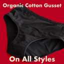The Period Company Organic Cotton High Waisted Absorbent Period Underwear for Women Heavy Flow Leak Resistant Menstrual Panties Incontinence, Super-Absorbent & Overnight Comfort (Black, M)
