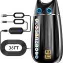 3200+ Miles Strongest TV Antenna, 2026 Digital Antenna for Smart TV Indoor Outdoor, Long Range 360 Reception HDTV Antenna for Local Channels with Amplifier-38FT Coax Cable-Support 4K 8K 1080P All TVs (Black)