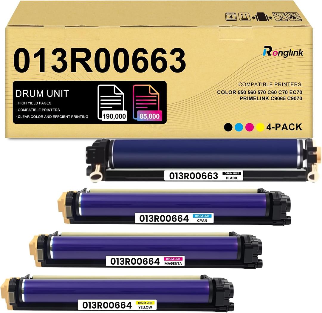 013R00663 013R00664 Drum Unit C9065 Drum Cartridge, 4-Pack, 190,000 Pages