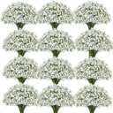 100 Pcs Babys Breath Artificial Flowers, Baby Breath Flowers Artificial Bulk, Real Touch White Fake Flowers, Faux Babies Breath Gypsophila for Wedding Home Decor Floral Arrangement