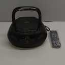 Portable CD Player Boombox with FM Radio, Top Loading CD Stereo Boom Box for Home, Bluetooth, Remote Control, LED Light, Headphone/Mic Jack, Support CD-R/RW/MP3-CD, USB, LCD Display, Black