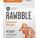 BIXBI Rawbble Freeze Dried Dog Food, Chicken Recipe, 12 oz - 98% Meat and Organs, No Fillers - Pantry-Friendly Raw Dog Food for Meal, Treat or Food Topper - USA Made in Small Batches