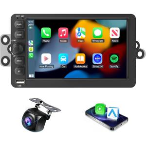 Radio for Chevrolet Silverado SSR Tahoe 2003-2006 GMC Siera Yukon 2003-2006 Hummer H2 2003-2007 Radio Stereo Upgrade Wireless CarPlay Android Auto 7 Inch Touch Screen Bluetooth GPS SWC Backup Camera