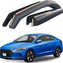 Goodyear Shatterproof in-Channel Window Deflectors for Hyundai Elantra 2017-2020, Rain Guards, Window Visors for Cars, Vent Deflector, Car Accessories, 4 pcs - GY003459LP (For Elantra 17-20)