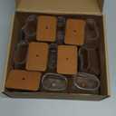 28Pcs Chair Leg Floor Protectors Rectangle for Hardwood Floors Silicone Caps Covers Felt Furniture Pads Clear Chair Sliders, Protect The Floor from Scratches(Fit:L 2"-2.5",W 1"-1.5")