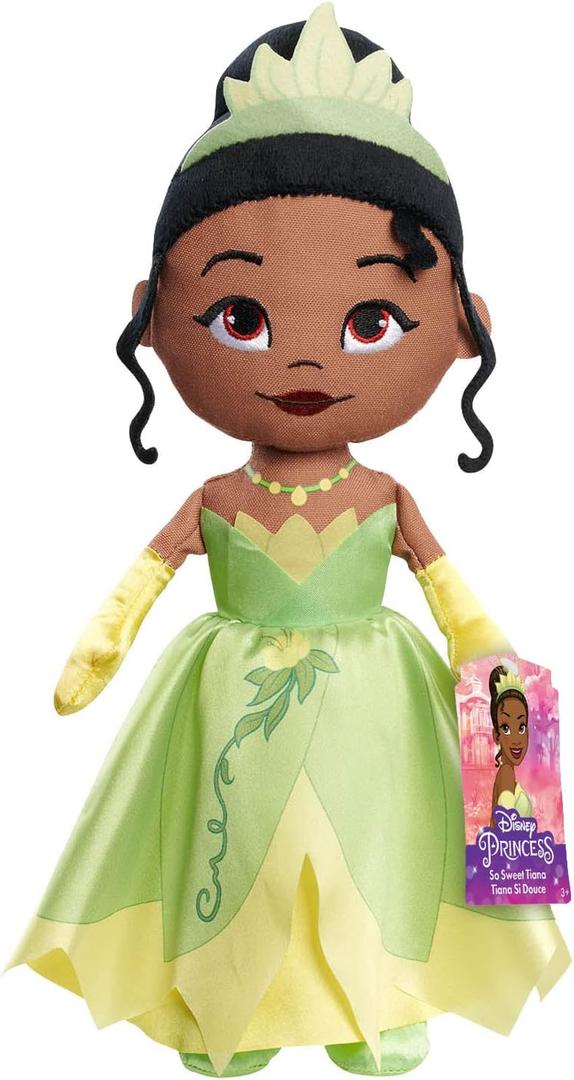Disney Princess So Sweet Tiana 12.5-inch Plush Doll, Officially Licensed Kids Toys for Ages 3 Up