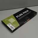 Garden Flag Holder Stand with Shepherd Hook for 14'' x 20'' Flags Upgraded Flagole with 2 Spring Stoppers and 1 Clip, Yard Garden Flag Holder for Flags Weather-Proof (Without Solar Lights & Flag)