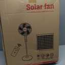 16 inch Solar Oscillating Standing Fan with Solar Panel, Portable Rechargeable Mobile Floor Fans, 14400mah Battery, Two Charging Methods, 4 Speeds, for Bedroom Study or Outdoor (Green)