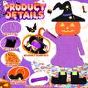 Large Witch Pinata (24.4 X 12.4 X 3 In) | Pumpkin Halloween Piata - Trick-or-Treating Party Kit with Stick, Blindfold, Rope for Kids' Party & Spooky Theme Celebrations