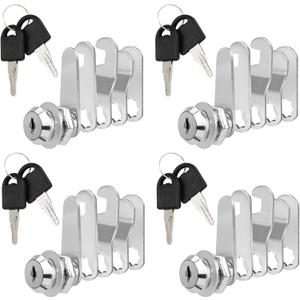 Zoofen 4 Pcs Cabinet Locks with Keys 5/8" Long Cam Locks Keyed Different Rustproof Mailbox Locks,RV Locks,Drawer Locks Fits on 3/8" Max Panel Thickness