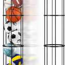 Columnar Vertical Ball Storage Racks with Wheels-New Durable Rolling Basketball Holder Wall Mount for Soccer, Volleyball, Space-Saving Garage Sports Ball Rack Organizer for Home, Gym & Outdoors (3 Layers, 58*13", Holds 8-10 Balls)