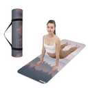 HAHE Yoga Mat Print, Non Slip Yoga Mat Thick (8MM, 0.31"), POE Material High Rebound, Suitable for Yoga, Pilates, Fitness, and More, Provides Superior Cushioning and Support, Durable and Long-Lasting (72" x 24") with Carrying Strap (Morning light)